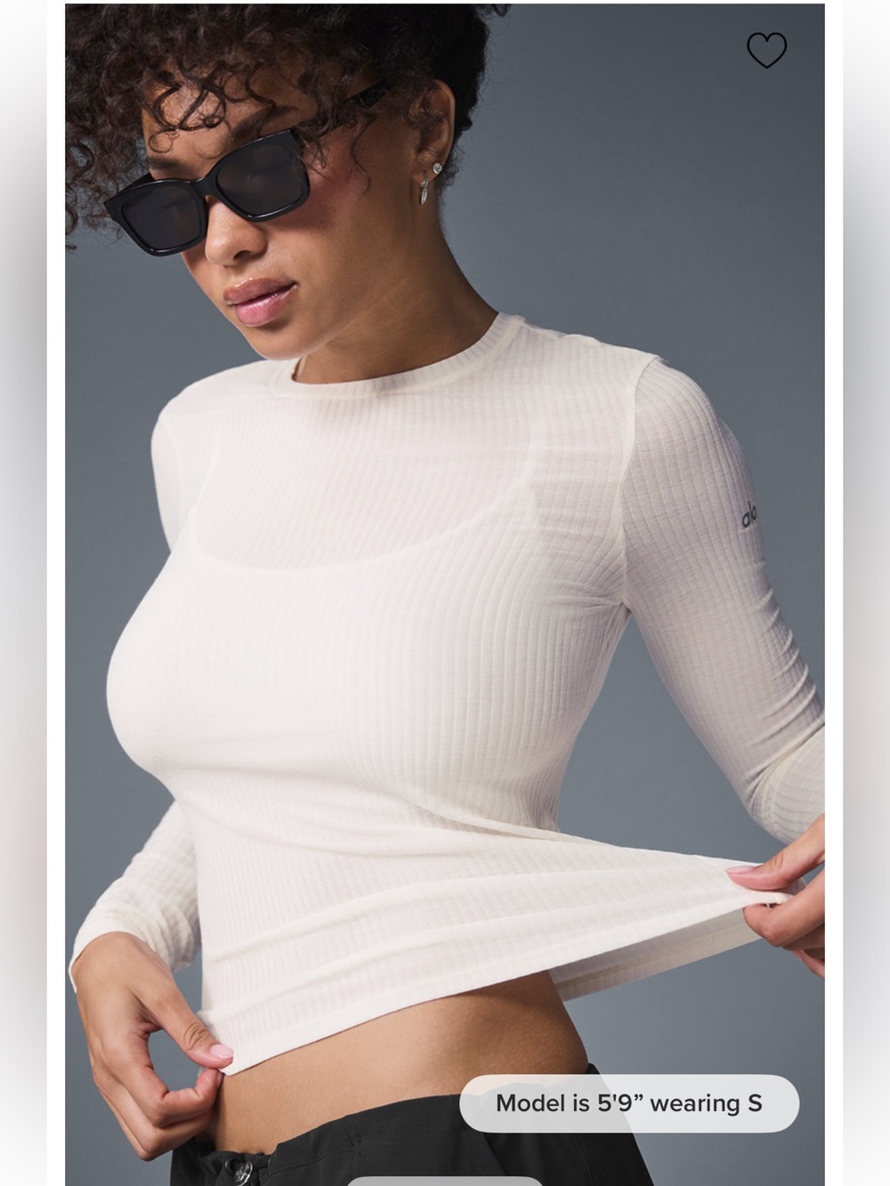 NWT Alo Ribbed Sea Coast Long Sleeve - Ivory